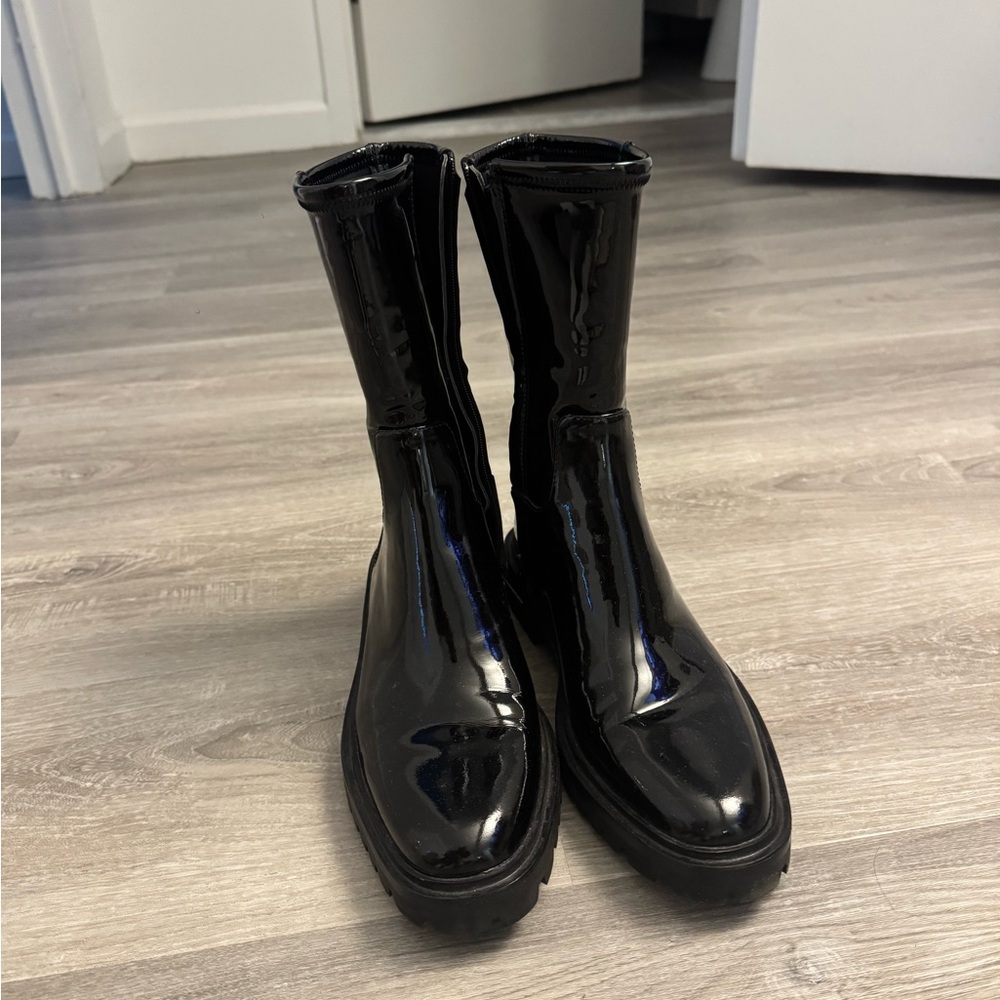 Loeffler Randall Black Patent Leather Women's Boots